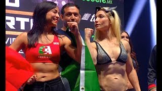 Dulce García vs. Anali Lopez - Weigh-in Face-Off - (Combate Americas 51: Tito vs. Alberto)