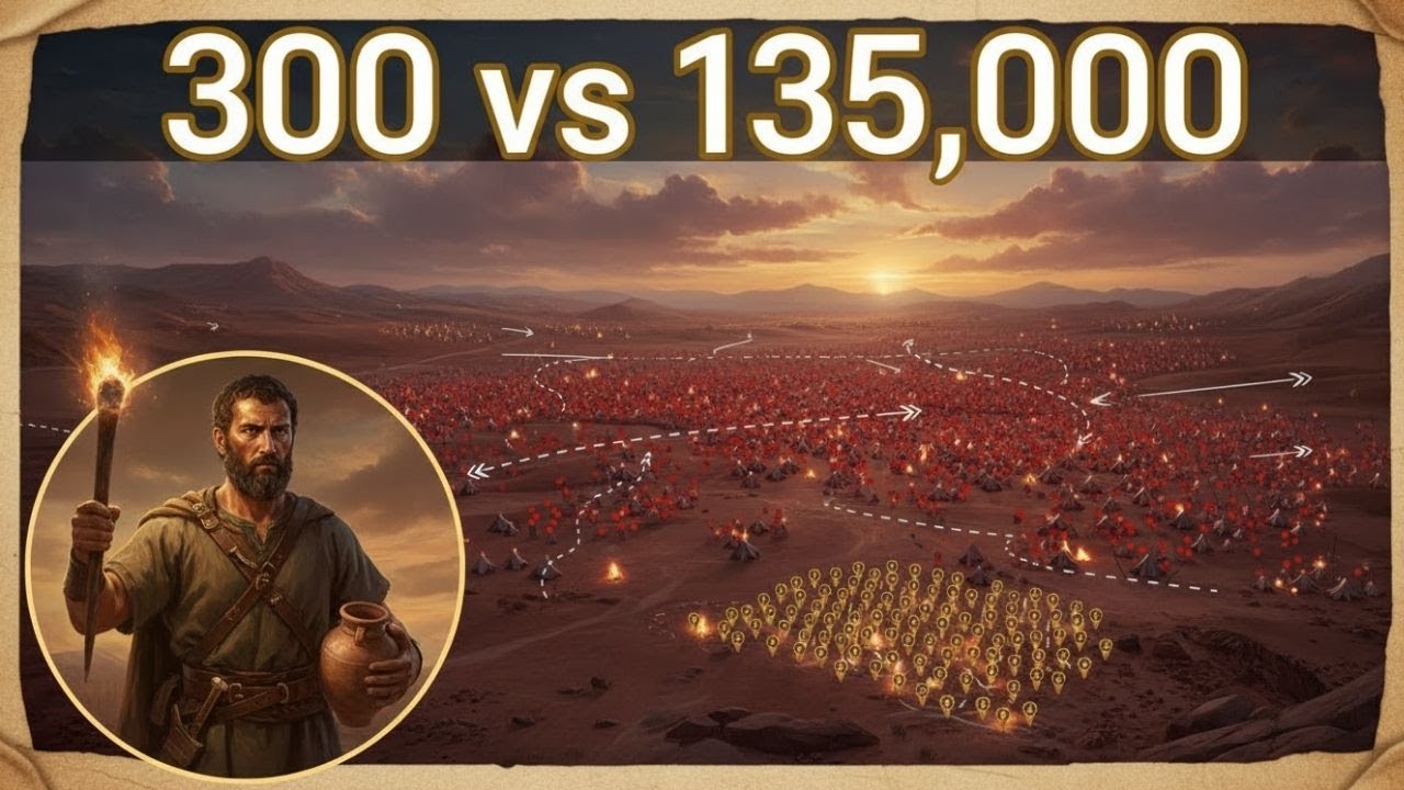 The Battle of Gideon: 300 vs 350,000 (Mapped)