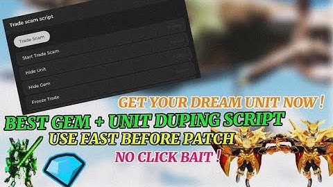 [ SHOWCASE ] GEM DUPE + UNIT DUPE SCRIPT FOR TTD WORKING