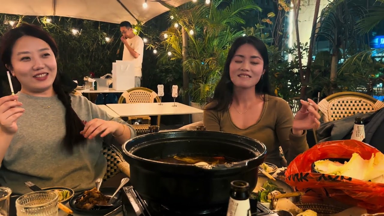 When Asian girl smoke