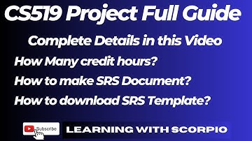 CS519 Final Project| CS519 Final Project 2023| How to make SRS document?| CS519 Complete guidelines