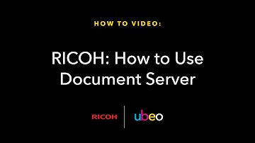 RICOH: How to use document server