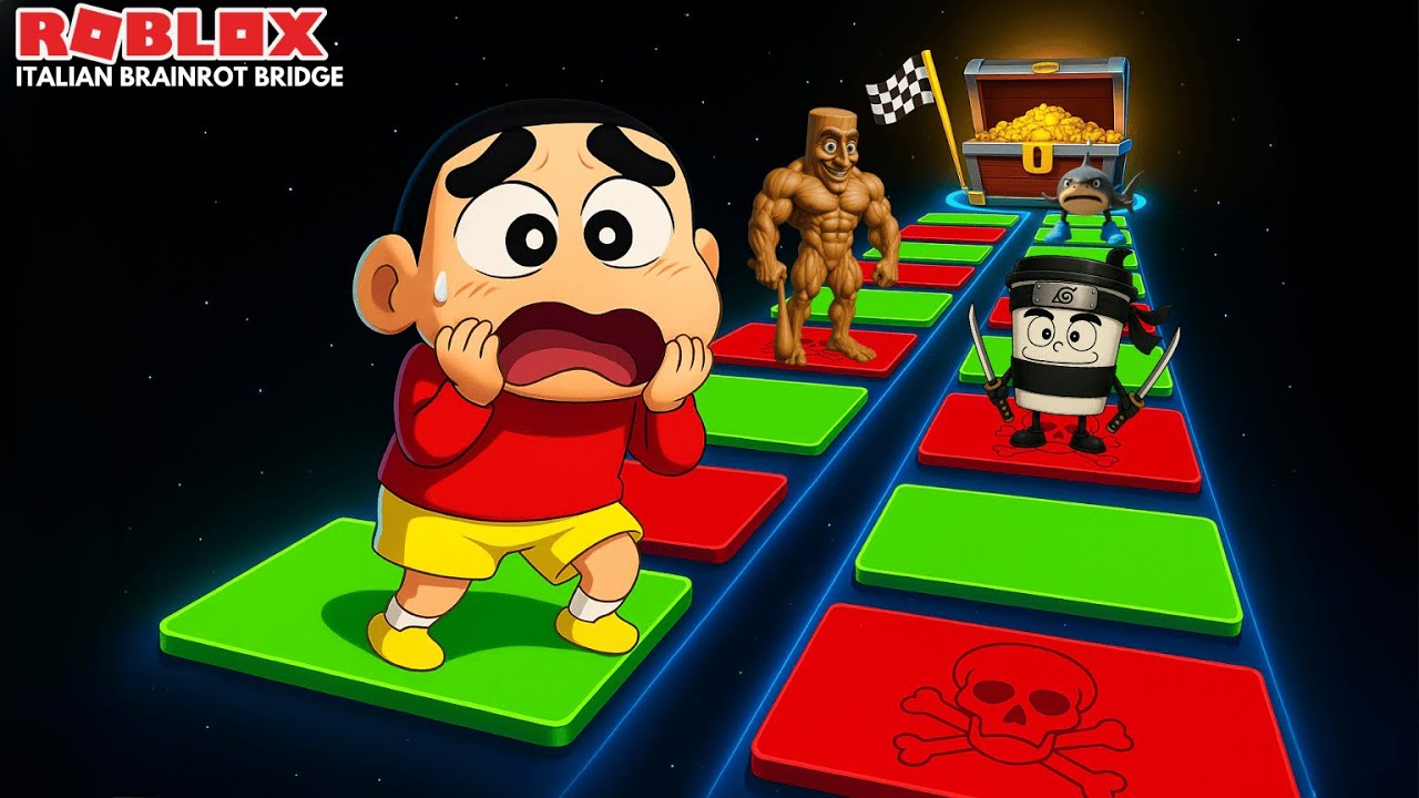 Italian Brainrot Bridge Gameplay in Tamil | GAMING WITH SHINCHAN