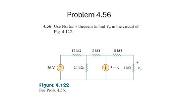 Problem 4.56 Use Norton’s theorem to find Vo in the circuit of Fig. 4.122. Sadiku.