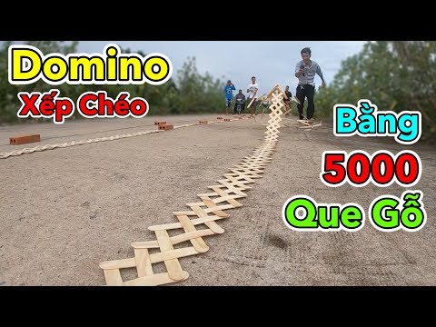 Video LamTV - Thử Chơi Domino Xếp Chéo Bằng 5000 Que Gỗ |... - youtube