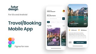 Travel or Booking App UI Kit Design | UIUX Design | Figma Tutorial