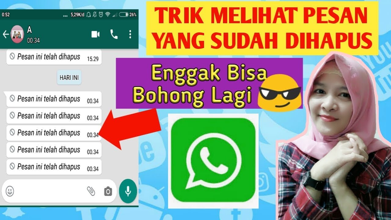 CARA MENGETAHUI CHAT WA YANG TELAH DIHAPUS - YouTube