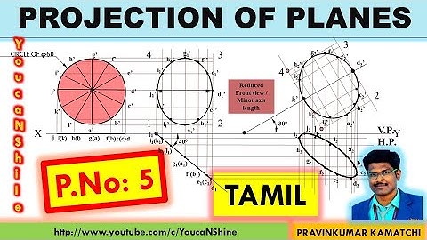 #Projectionofplanes | P.No 5 | Tamil | Engineering Graphics | Pravinkumar