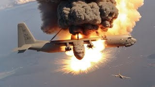 1 MINUTE AGO! A Russian C-130 aircraft carrying ammunition was shot down by a Ukrainian missile