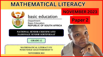 Grade 12 Maths literacy paper 2 November 2023