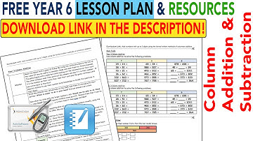 Year 6 Column Addition & Subtraction FREE Plan and Resources
