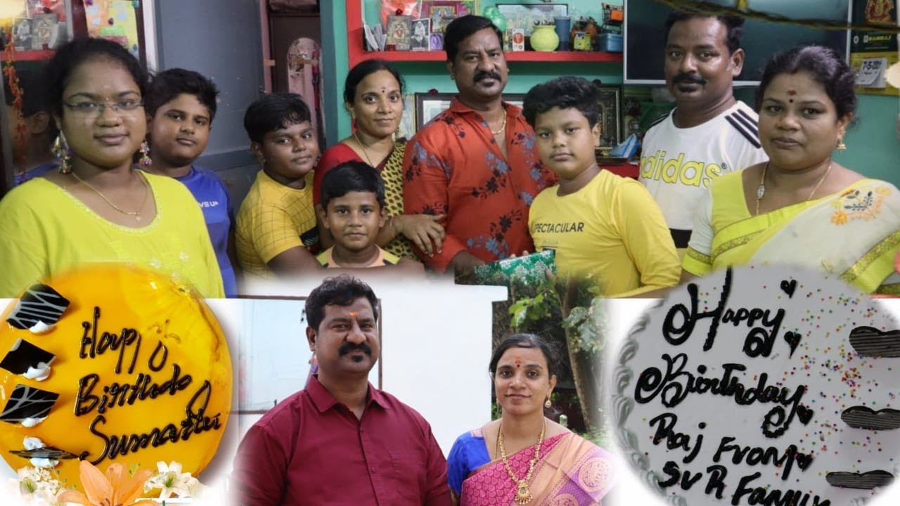 Sumathi Raj Birthday Blast in the SV R Family - Raj + Sumathi ️ - YouTube