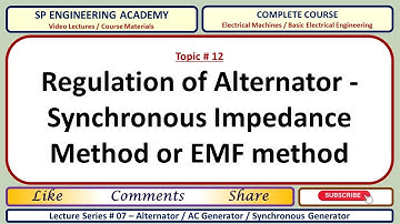 12 Regulation of Alternator   Synchronous Impedance Method or EMF method