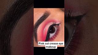 Soft Pink Glam Eye Makeup Tutorial|Bold Pink Cut Crease Makeup Tutorial#shortsviral #shorts
