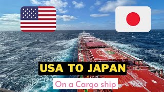 USA to JAPAN on a cargo ship | 10 days timelapse | Life inside, bad weather, thunderstorm screenshot 3