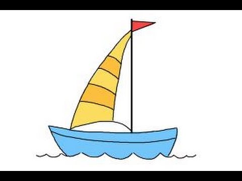 How to draw a simple boat YouTube