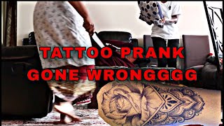 TATTOO PRANK ON MY AFRICAN MUSLIM MOM *SHE PULLED A KNIFE OUT ON ME