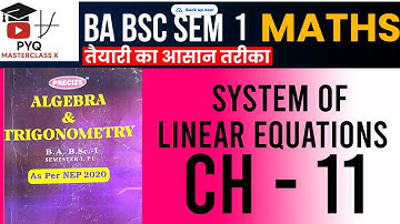 System of Linear Equations | BSc Math Sem 1 Full Concept Explained