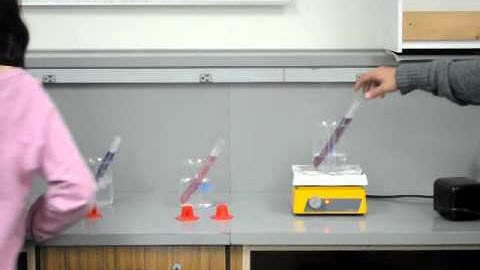 LeChatelier demo -- cobalt chloride color changes as temp changes - Part 2
