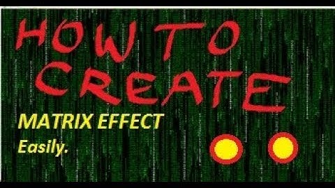 How to create a matrix effect using batch file???