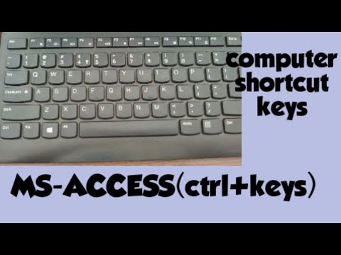 Learn MS-ACCESS shortcut keys(ctrl+keys) just in one video