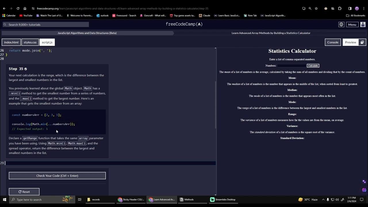 Building Statistics Calculator 35 YouTube