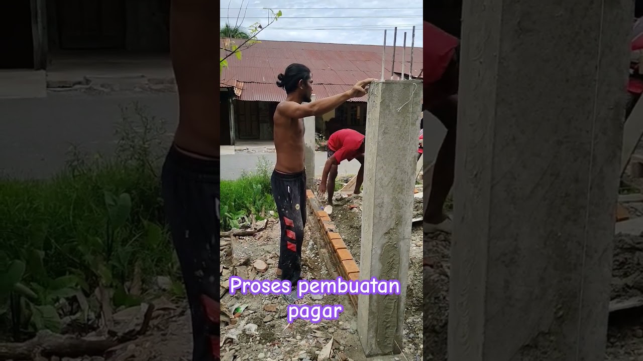 Pembuatan pagar depan rumah 
