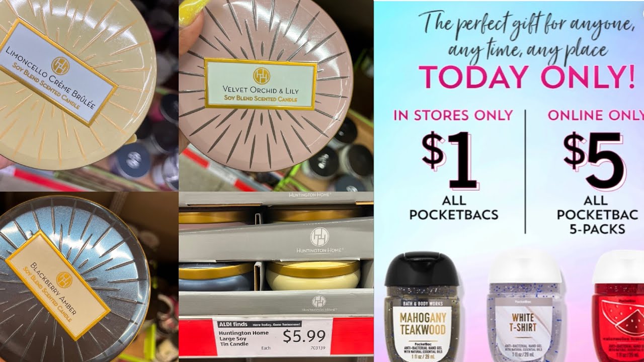 COME TO ALDI CLEARANCE CANDLE SHOPPING WITH ME 2 LOCATIONS ! PLUS BATH & BODY WORKS DAILY DEAL