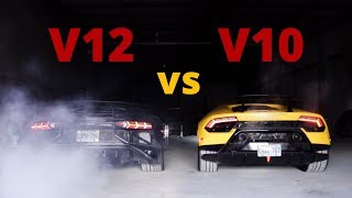 Lamborghini Cold Start Comparison - V12 Vs V10