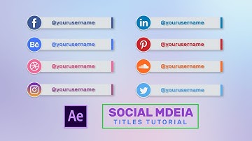After Effects Social Media Lower Thirds Tutorial | Adobe After Effect Lower Thirds Tutorial