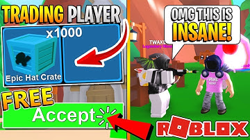 Roblox Mining Simulator - GIVING HUNDREDS OF FREE EPIC HAT CRATES TO PLAYERS!