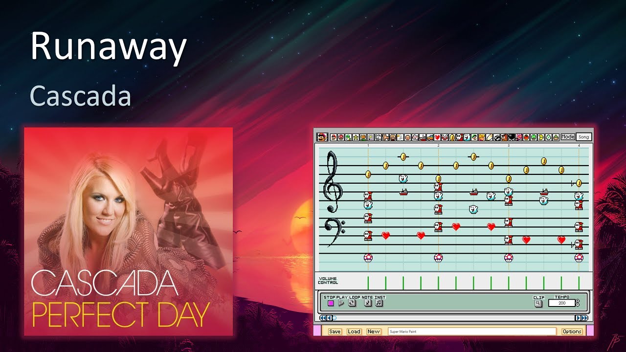 RUNAWAY by Cascada but it's a Super Mario Paint cover