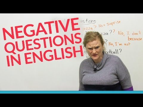 वीडियो: आप नकारात्मक प्रश्न कैसे बनाते हैं?