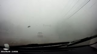 Dallas 060919 Severe Storm, Hail, and Aftermath Dash Cam