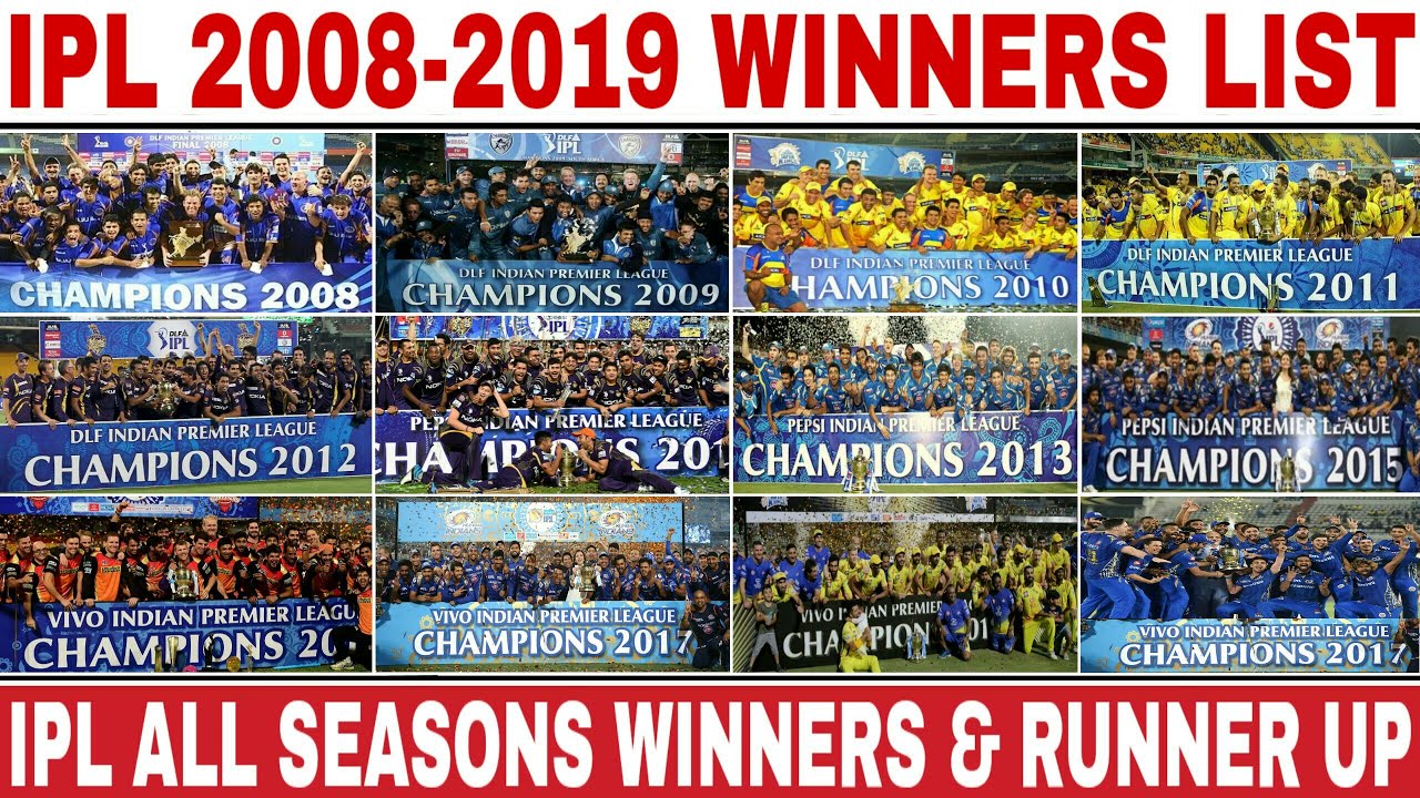 ipl final winners list