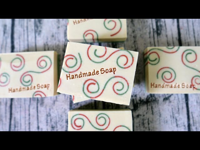 捲捲設計手工皂 - Xmas themed handmade soap with soap curl designs for the November soap challenge club