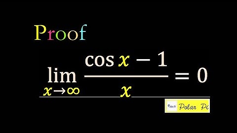 Limit Proofs - Proof that lim x goes to 0 (Cos(x)-1)/x=0