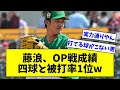 【実力通りで草】藤浪晋太郎、OP戦成績が四球と被打率1位wwwwwwwwwwwww 【なんJ反応】【プロ野球反応集】【2chスレ】【5chスレ】