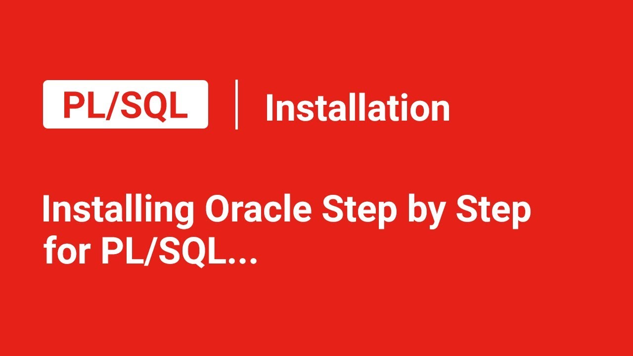 Oracle PL/SQL Installation Step By Step #plsql #education #university # ...