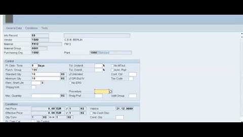SAP Purchase Info Record | SAP Info Record | Create SAP Purchase Info Record