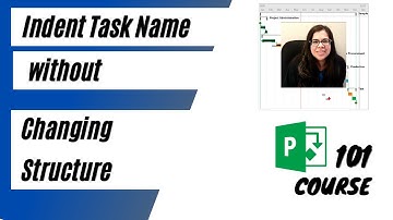 MS Project -  How to Add or  Remove Indent from Task Name and Keep Schedule Structure