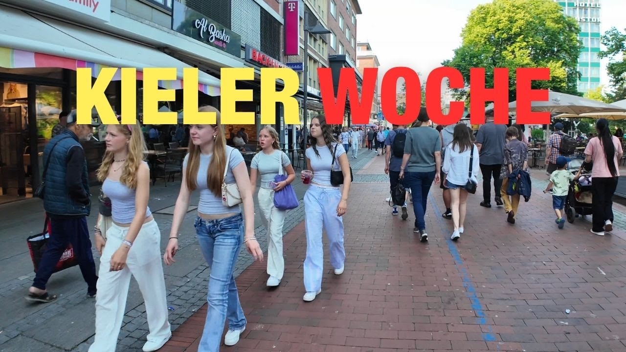 Walking Tour at Kieler Woche 2025 - Germany's Biggest Sailing Festival |4K 60fps| (with Subtitel)
