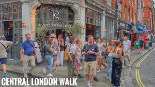 London, England 🏴󠁧󠁢󠁥󠁮󠁧󠁿 Autumn Walk 2023 | London Soho Streets Walk - 4K 60fps Walking Tour