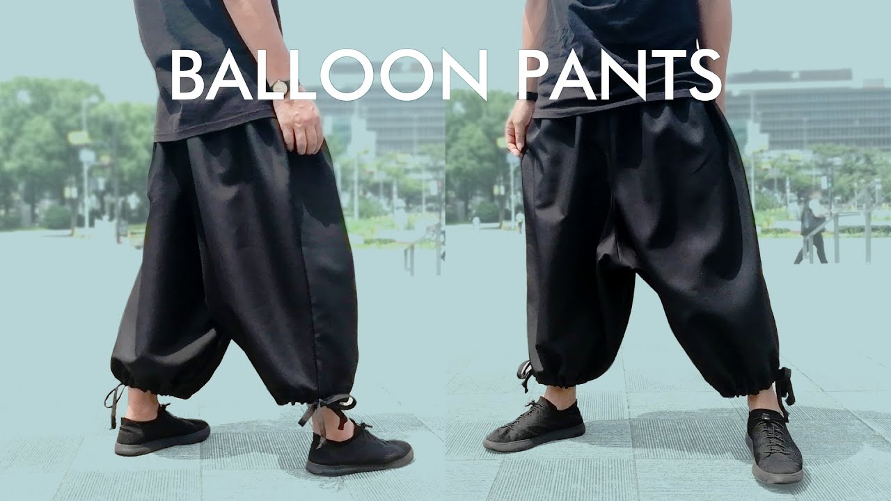 How to make balloon pants Simple paper pattern Elastic waist makes it easy  to make