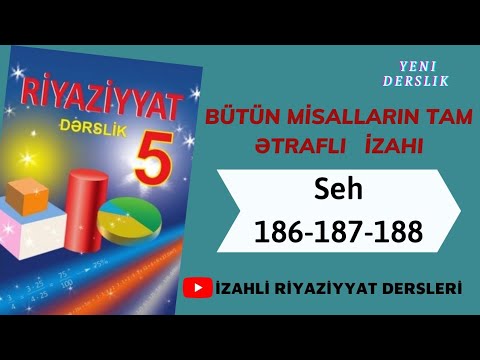 5ci sinif Riyaziyyat seh 186-187-188 Melumatlar,qrafik formalar (tam izah)