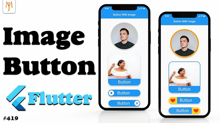Flutter Tutorial - Button with Image and Text [2021] Button Material Ripple Effect