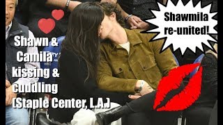 Shawn Mendes & Camila Cabello kissing & cuddling at the Staple Center (L.A.)