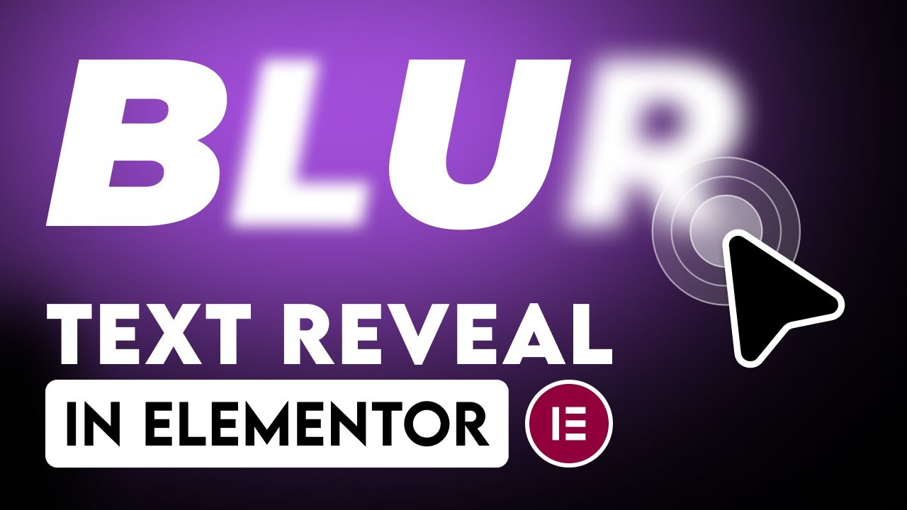 How to Add Blurred Text Reveal in Elementor, Gutenberg & Bricks For ...