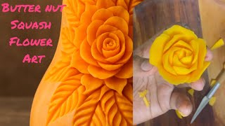 Butternut squash flower cutting trick | easy vegetable carving step by step @cheflalat