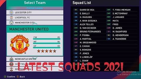 Pes 2018 Squad Update 2021 || Option File for PC